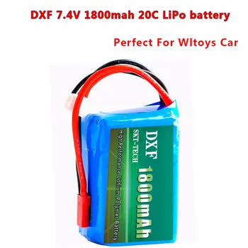 

DXF 1pcs Li-Polymer 2S Lipo Battery 7.4V 1800mah 20C Max 40C for Wltoys A959-b A969-b A979-b K929-B RC Car Boat Quadcopter FPV