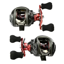 Левая/правая наживка литая Рыболовная катушка спиннинга для лодки эргономичная круглая ручка 12BB Передаточное отношение 6,3: 1 рыболовные катушки
