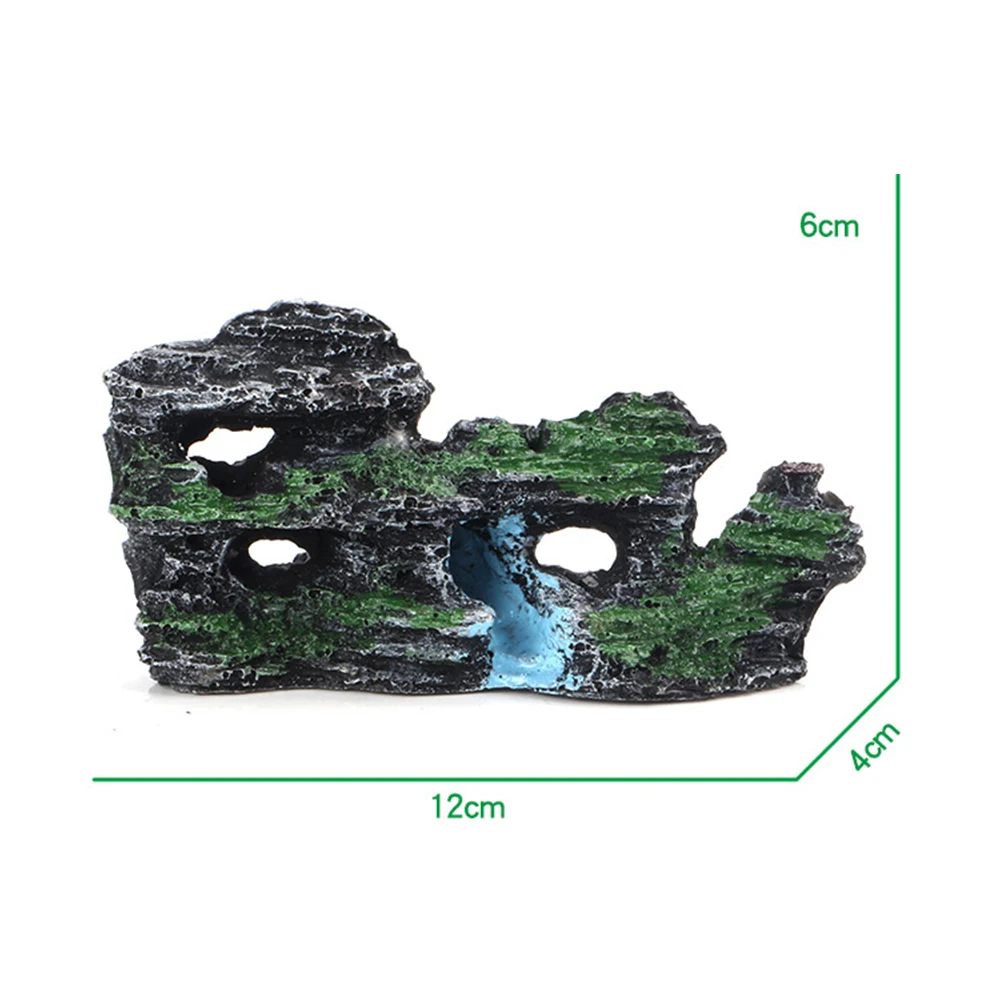 Аквариум с видом на горы Рок Смола скалы скрывается пещера дерево Аквариум Украшение Случайно отправлено