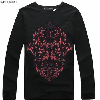 

Free shiping plus size long-sleeve men T-shirt male XXL XXXL 4xl 5xl 6xl 7xl 8xl tshirt autumn cotton o-neck with animals