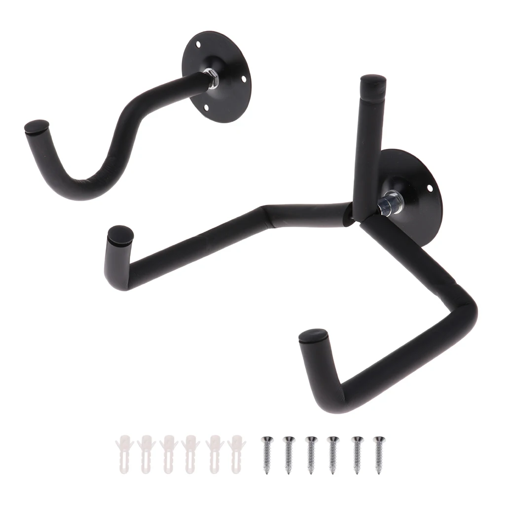 Practical Metal Wall Mount Hanger Horizontal Guitar Bass Safety Wall Mount Holder Slatwall For Music Shop Studio School Training