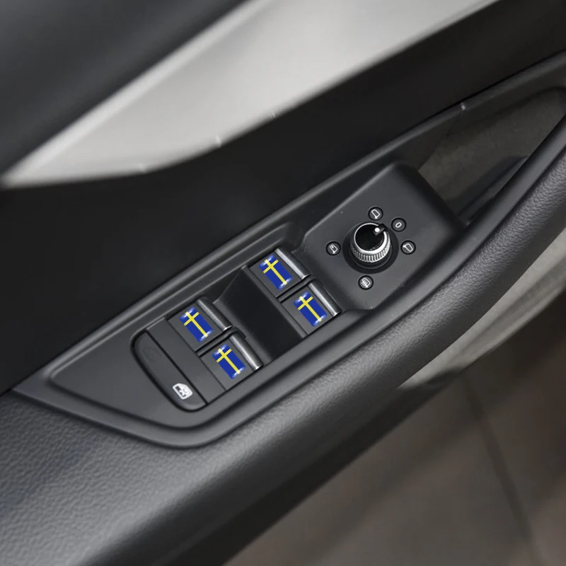 10 шт., Шведский флаг, руль, 3D эпоксидный автомобиль, подходит для Volvo V40 V60 S60L, щит, автомобильная наклейка, Швеция, Национальная эмблема, автомобильный стиль