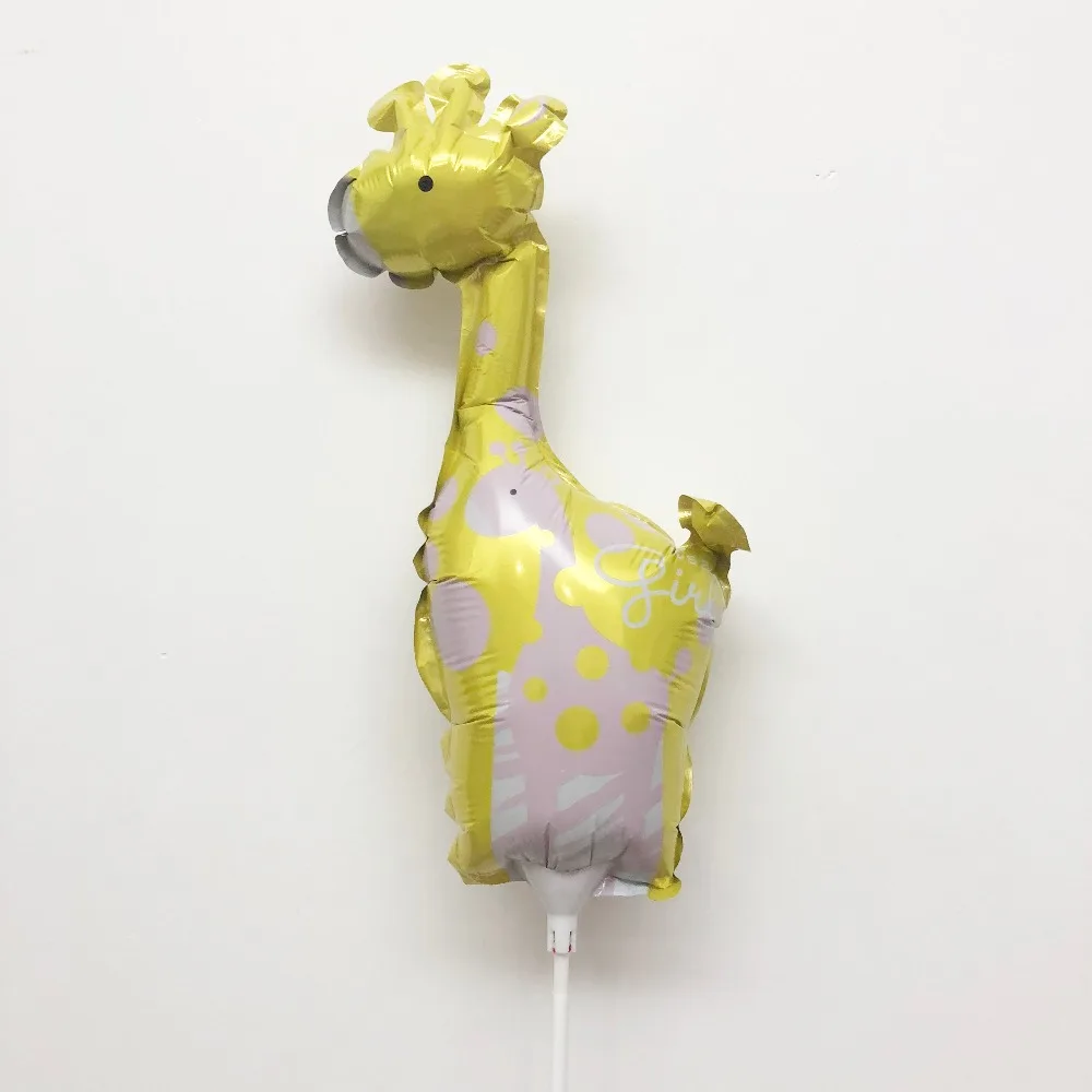 4PCS Giraffe Foil Balloons Hand Hold Balloons with Sticks with Cup ...