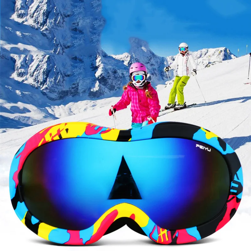 Skiing Eye Protect Anti Fog Cylindrical Ski Mirror Children Snowboard