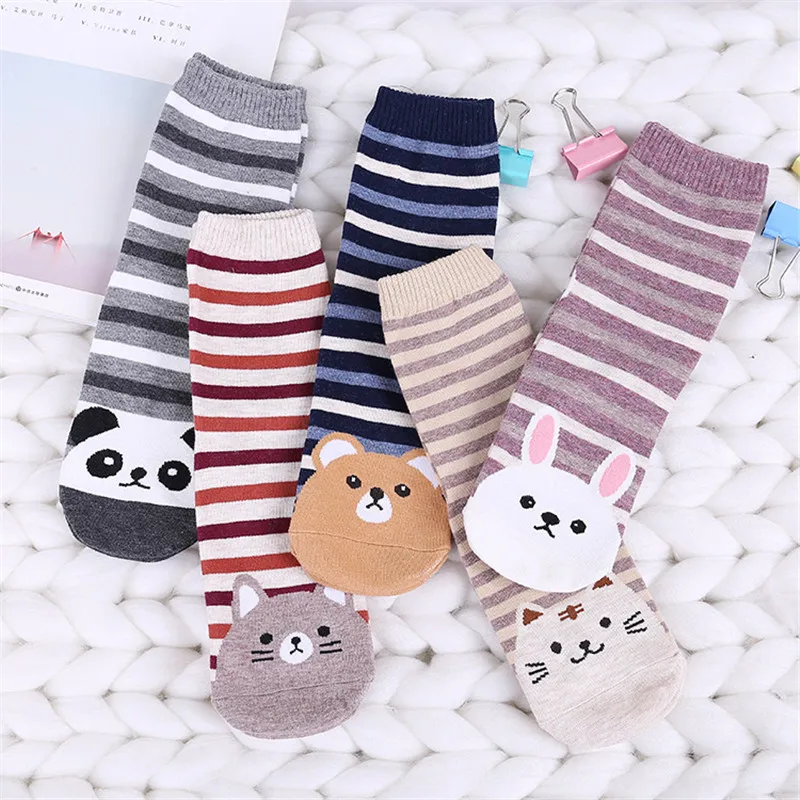 Cute Cartoon Rabbit Socks Women Cotton Sock Winter 3D Animals Style ...