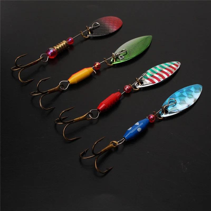 Bobing 30Pcs Lot Fishing Lures Iron Hard Spoon Lures Spinners Multiple Colors Fish Lure Baits Set Tackle Accessories