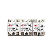 YJCAL твердотельные реле SSR-10AA SSR-25AA SSR-40AA 10A 25A 40A переменного тока управления переменного тока генератор импульсов 80-250VAC для 24-380VAC SSR 10AA 25AA 40AA