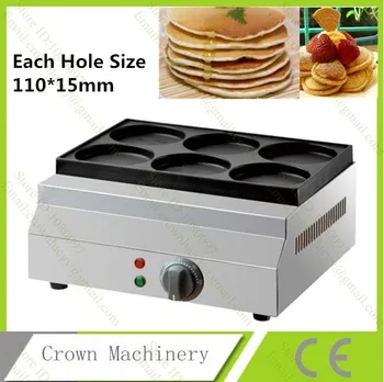 

Commercial Non-stick 11cm Pancake Baker Maker Machine;Electrical 6 holes egg hamburger making machine maker