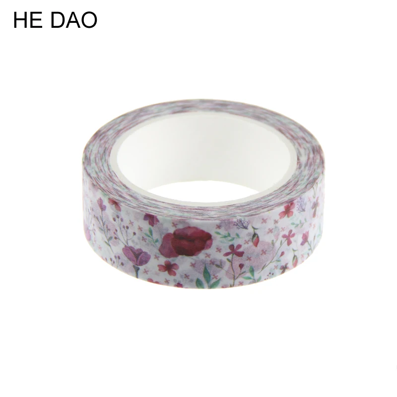 

1 PC Flower Plant Japanese Washi Tapes Decorative Adhesive Diy Masking Paper Tape Label Sticker For Gift