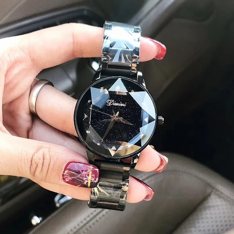 2019 marca de luxo lady cristal relógio