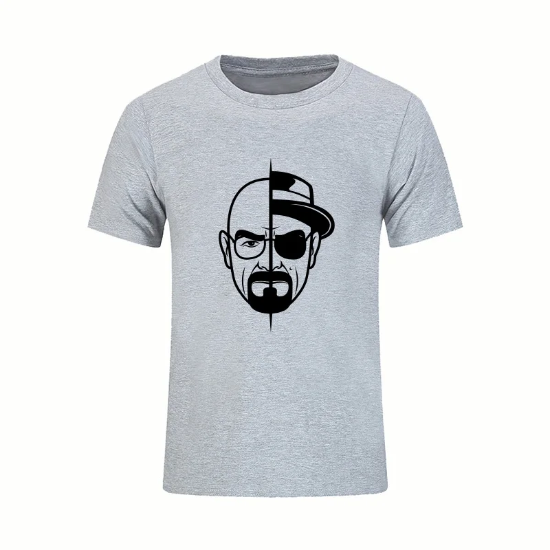 Гейзенберг Breaking Bad Футболки Мужчин Camisetas Hombre Хлопок Тройники Рубашки Топы С