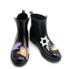 2016 neue frauen Regen Stiefel Für Mädchen Damen Mode Lässig Wandern Outdoor Jagd Wasserdichte Schuhe Knöchel Martins Rain