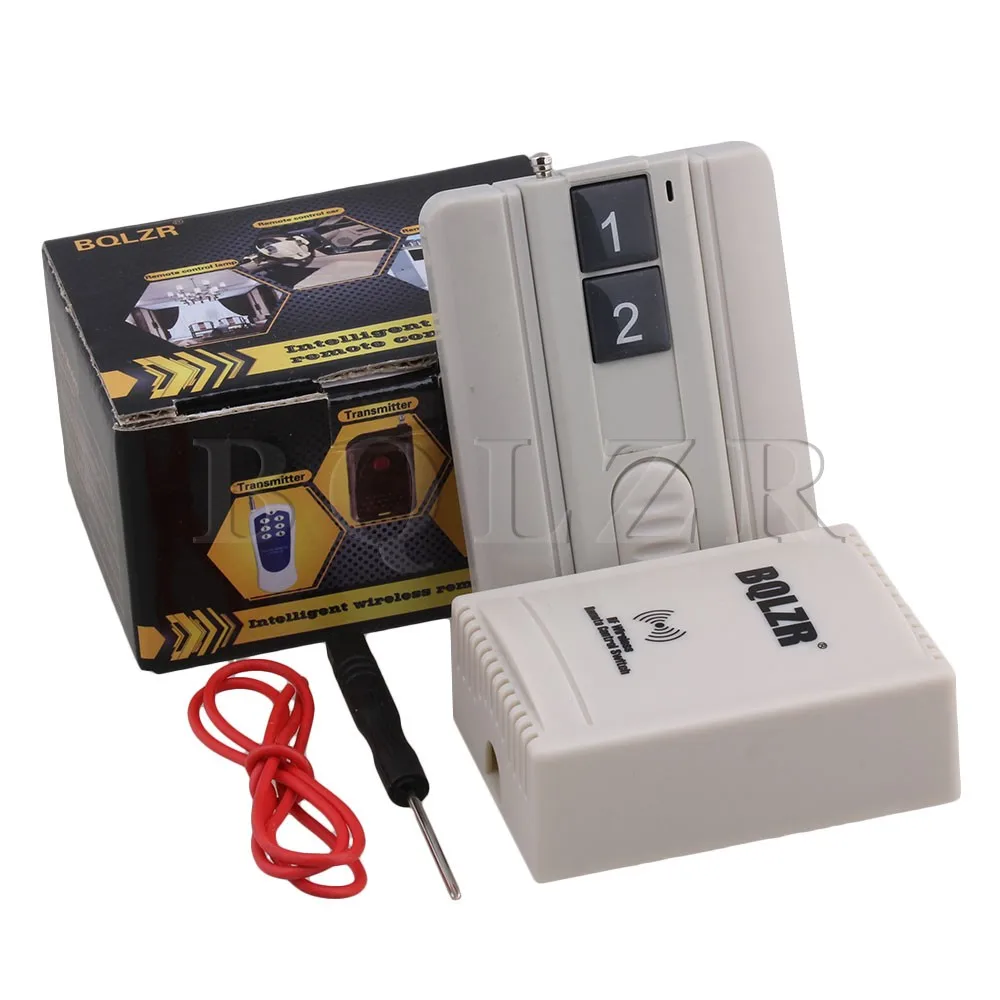 

BQLZR 6V 2CH Inching Self-lock 2Key Remote Control Switch 433MHz w/ Base