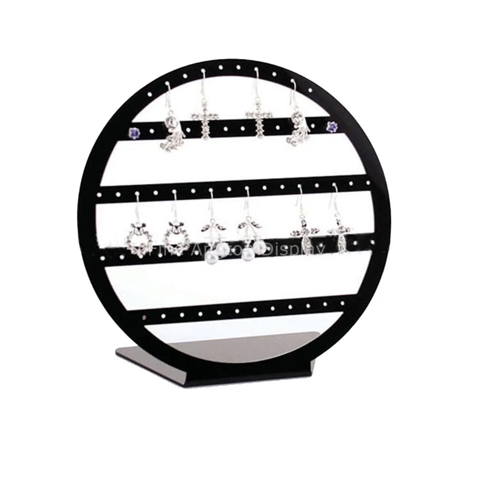 Black Acrylic Stud Earring Jewelry Display Rack Stand Organizer Small Ornament Holder Hook Hanger Counter Showcase