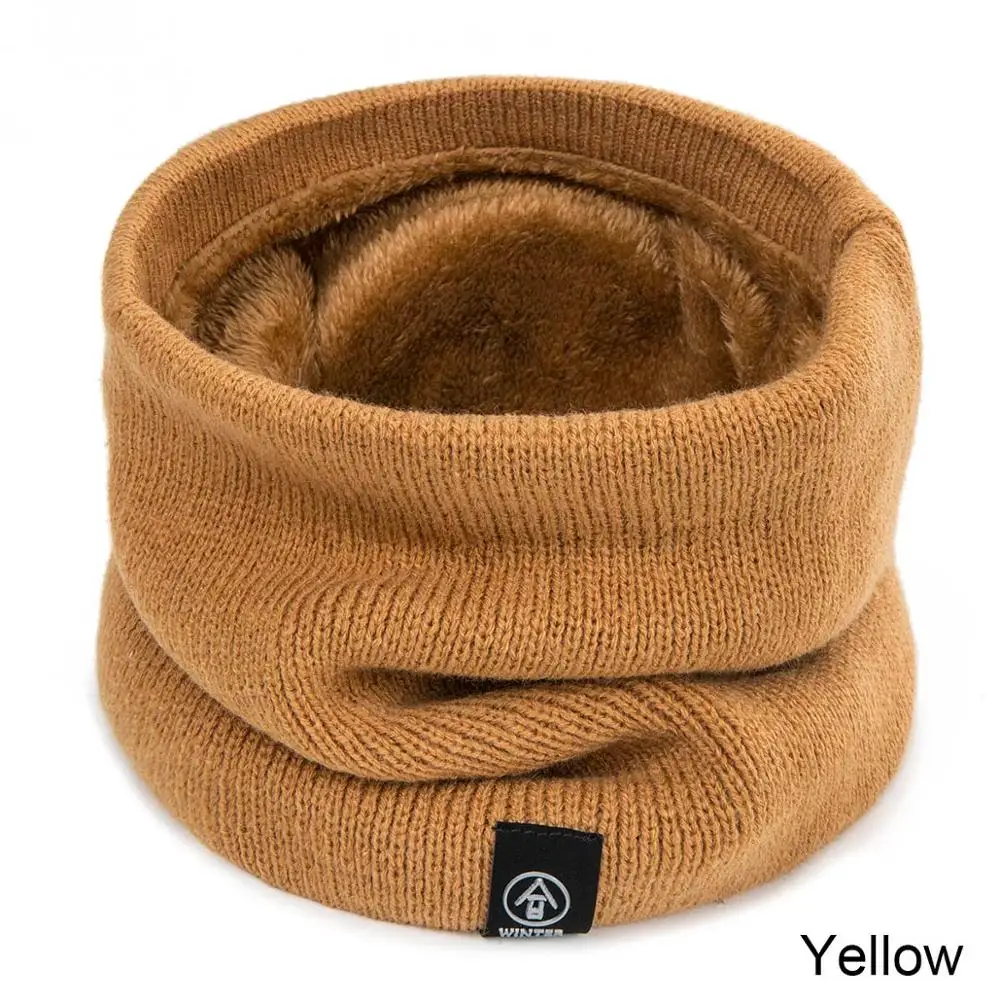 yellow Модный зимний шарф для женщин, детский шарф для мальчика, девочки уплотненная шерсть шарфы-снуды, шарф женский, хлопок, унисекс, Прямая поставка - Цвет: yellow