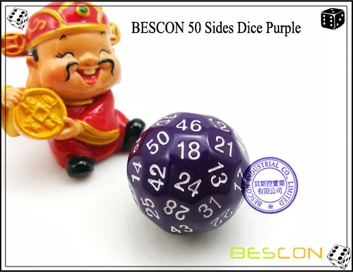 BESCON 50 Sides Dice Purple-1