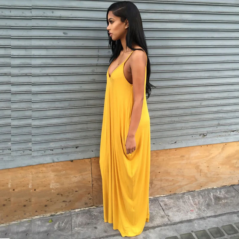 maxi sundress with pockets