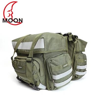 Лунная горная велосипедная задняя Сумка, Упаковочная полка для пакета, набор для езды на верблюде, сумка большого объема, водонепроницаемая армейская зеленая сумка для пикника - Цвет: Армейский зеленый