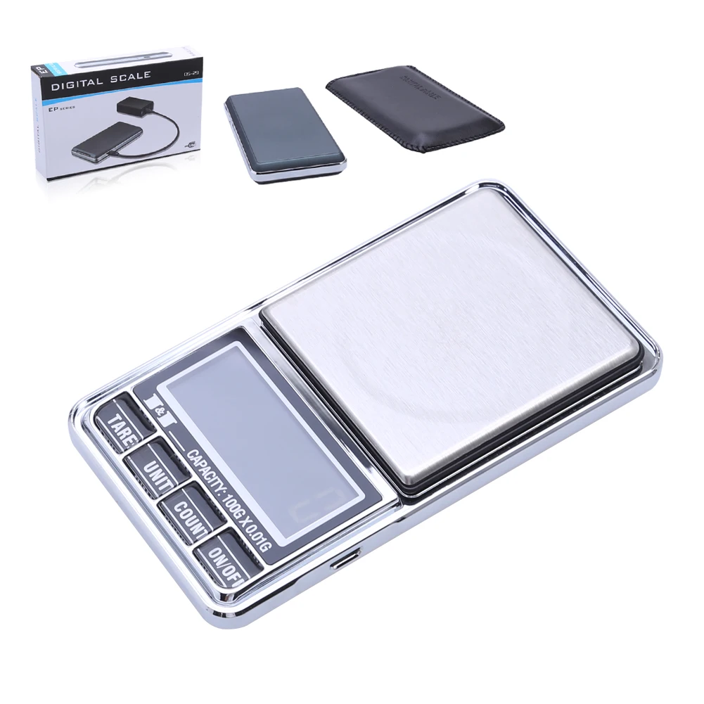 

Digital 0.01g Electronic Small Pocket Scale Weighing Gold Herbs Jewellery Digital Scale USB Recharged LCD Back light Display