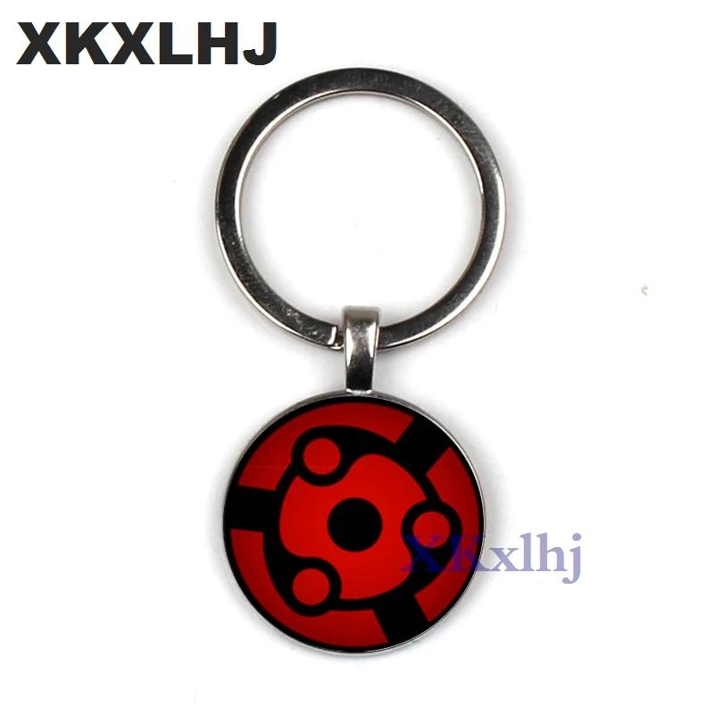 XKXLHJ Fashion Glass Photo Keyring Naruto Shippuden Keychain Silver Naruto Symbol Key Chains Key Rings Handmade Jewelry - Цвет: 15