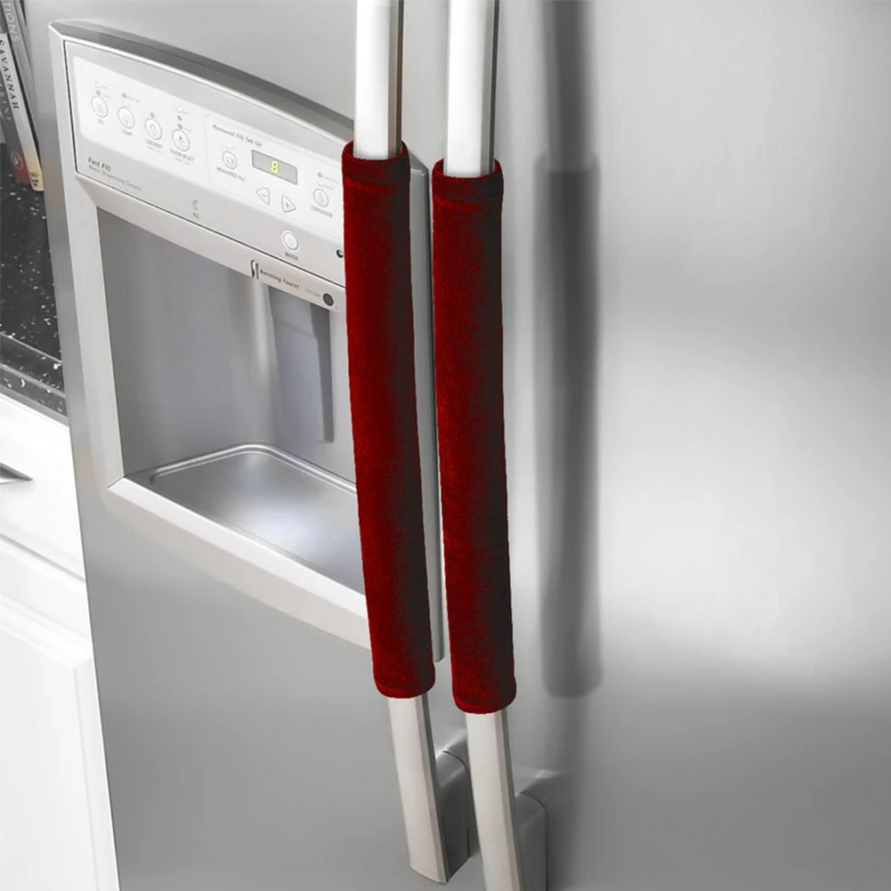 

Kitchen Appliance Antiskid Refrigerator Door Dishwasher Pleuche Oven Protector Gloves Decor Handle Cover