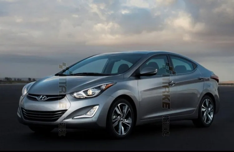 Бесплатная доставка! 12 В 6000 К СИД DRL дневные Бег свет чехол для Hyundai Elantra 2014 рамки противотуманных фар автомобиля стиль