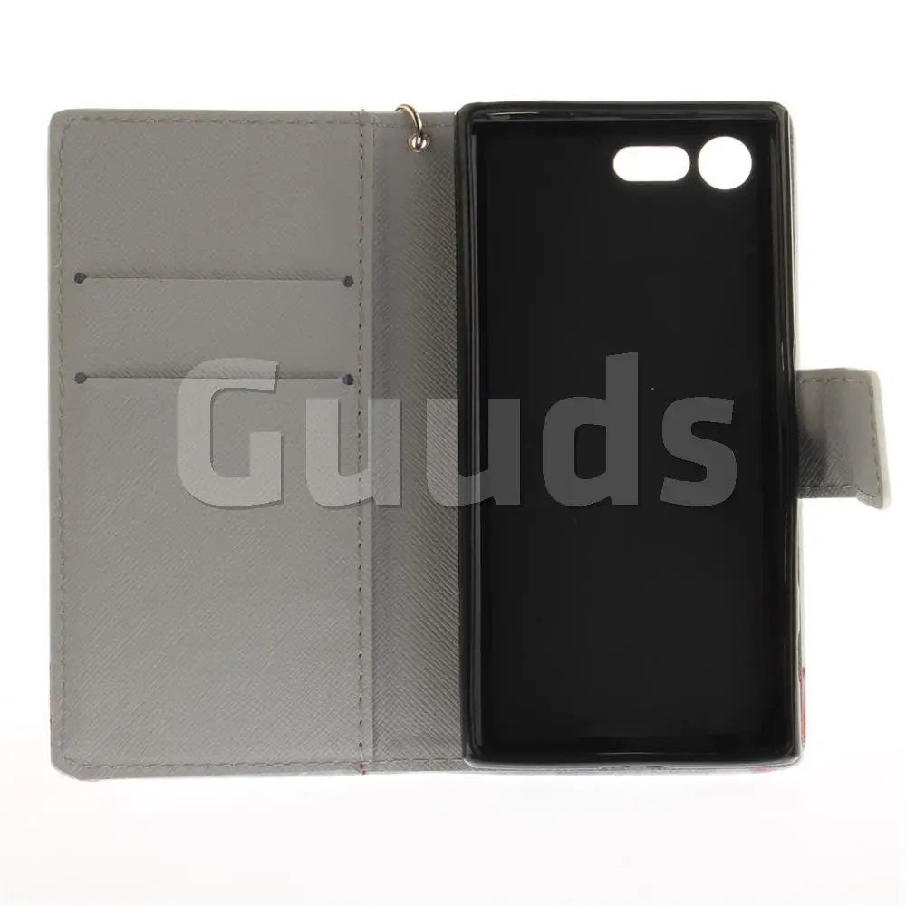 Siberian Tiger Hand Strap Leather Wallet Case for Sony Xperia X Compact X Mini