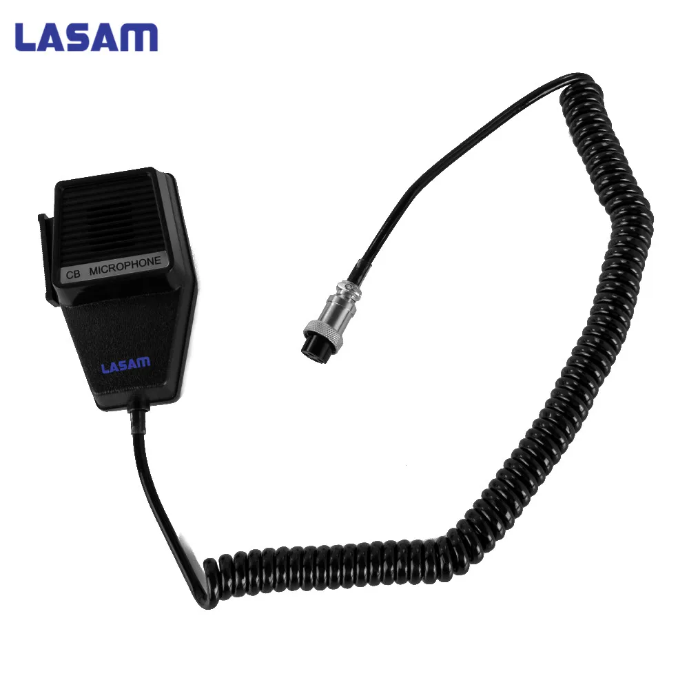 

LASAM CB Radio Speaker Mic Microphone for Cobra/Uniden Car CB Radio Workman CM4 4 Pin Walkie Talkie Hf Transceiver Accessories