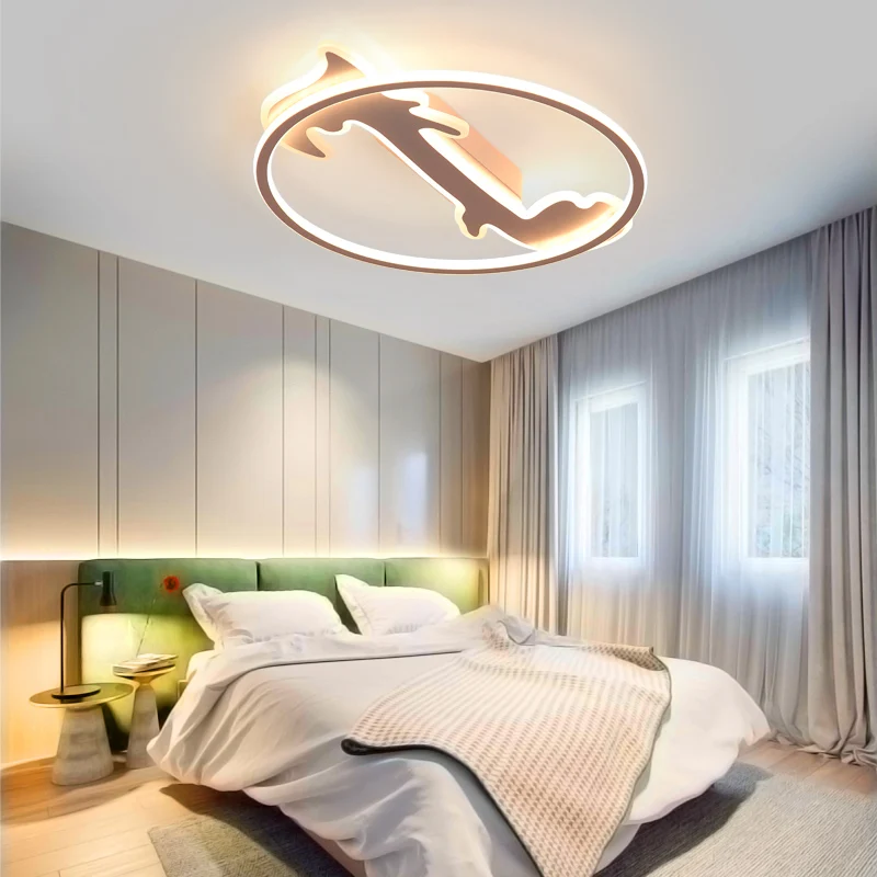 

New Modern Led Ceiling Chandelier For Bedroom Study Room Children Room Kids Rom Home Deco Pink / Blue Ceiling Chandelier