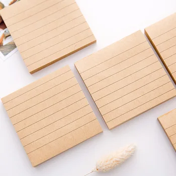 

Free ship!1lot=20pc!Simple kraft paper horizontal notes / small memo pad/ tear message stick note/ convenient paste