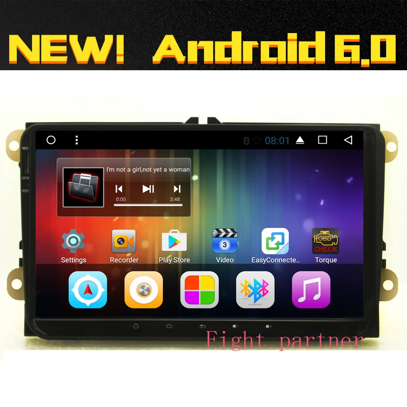 Новый 9-дюймовый автомобильный DVD-плеер на Android для VW GOLF 5 Golf 6 POLO PASSAT B6 CC JETTA TIGUAN TOURAN