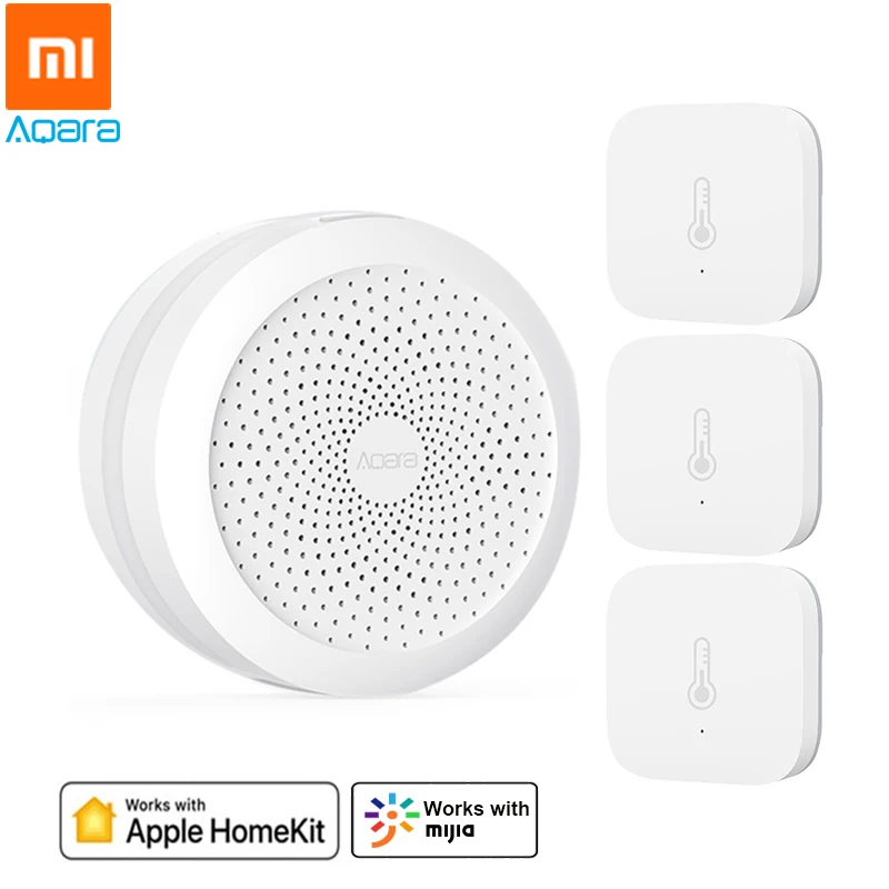 

Original Xiaomi Aqara Gateway Hub Temperature Humidity Sensor Wireless Zigbee WiFi Connection Work with Apple Homekit Mijia APP