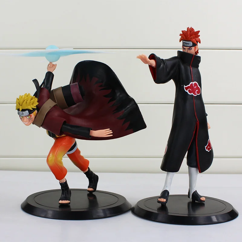 Аниме Наруто Yahiko + Uzumaki Naruto экшн фигурки из ПВХ 2 шт./лот бесплатная доставка 16 18