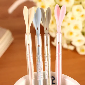 

0.38mm Cute Cartoon Kawaii Plastic Gel Pen Creative Rabbit Ears Pen For Kids Student Gift Novelty Item Free Shipping