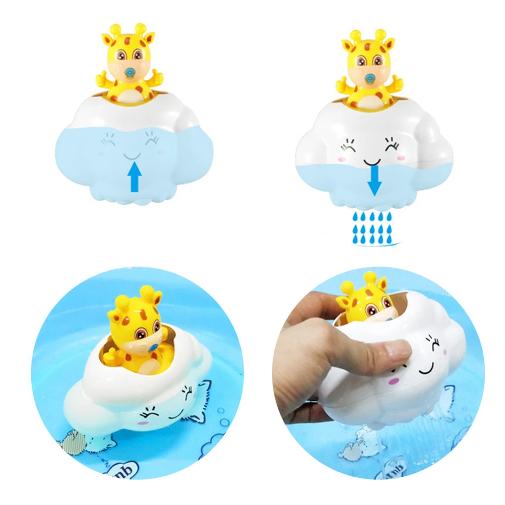 Младенческая Ванна игрушки олень облако дождь плавание игрушки для купания для ванной комнаты душа воды игрушки для детей подарок
