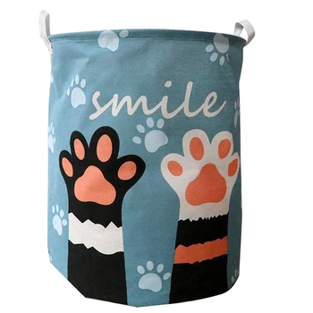 

Laundry Hamper With Handles-Collapsible Canvas Basket For Storage Bin,Kids Room,Home Organizer,Nursery Storage,Baby Hamper,19.
