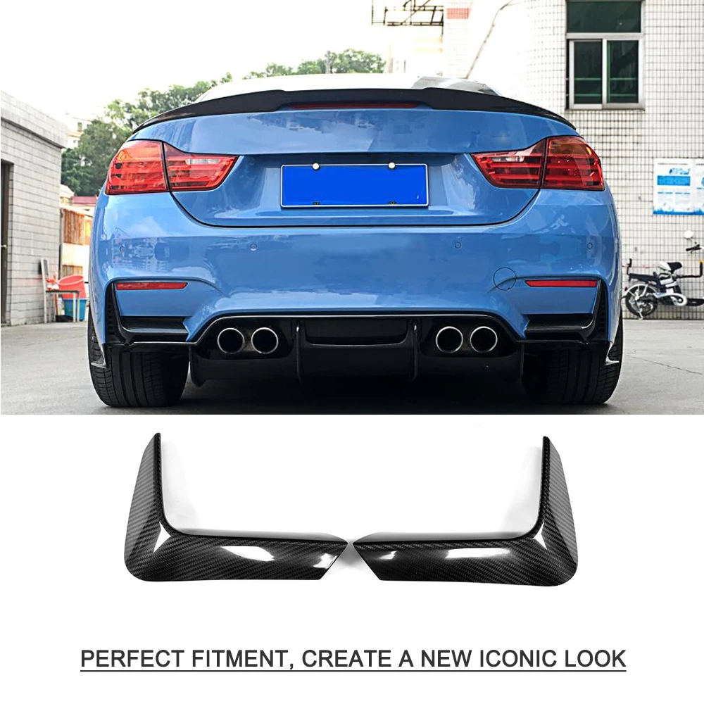QINDE Spoiler F80 Posteriore 3pcs F80 Auto Parerbulio Posteriore Diffusore Spoiler Lip Splitter Guard per BMW F80 M3 F82 M4 2015-2020 KN Chin Bumper Body Kit,Glossy Black