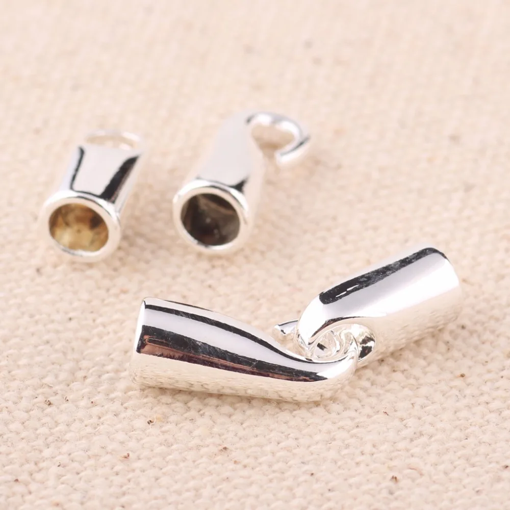 

reidgaller 5pcs silver plated fit 4mm leather cord toggle clasps diy bracelets necklace connector components
