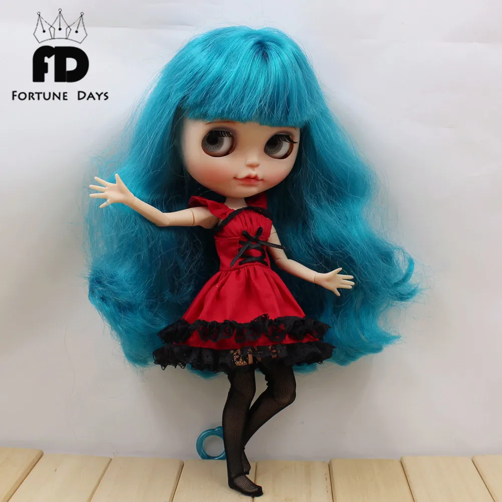 Blyth doll ледяное соединение тела модное красное платье с леггинсами сексуальное платье