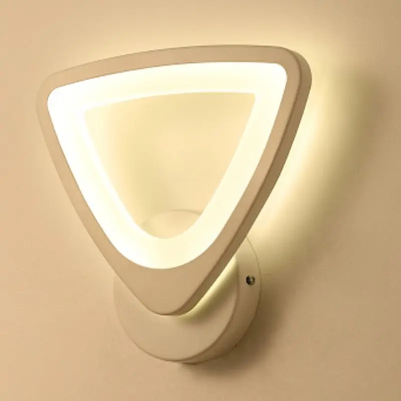 Светодиодный светильник, настенный светильник, акриловые треугольные ночные бра, 10 Вт, AC90-260V, для помещений, ванной комнаты, спальни, гостиной, прихожей, украшения