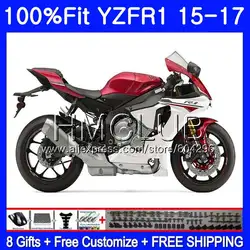 Топливной форсунки комплект для YAMAHA YZF R1 1000 YZFR1, 15, 16, 17, 113HM. 16 YZF R 1 YZF-1000 YZF1000 YZF-R1 фабрика красная 2015 2016 2017 обтекатель