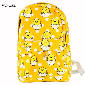 

Fashion New Japanese Gudetama Kawaii Backpack Harajuku Fried Eggs Funny School Shoulder Bags Canvas Mochila Kids Christmas Gift