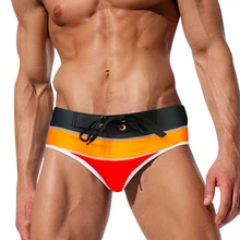 Wd146 новые летние популярные мужские плавки для купания трусы сексуальные градиентные мужские плавки шорты Мужская одежда для плавания Sunga мужской купальник