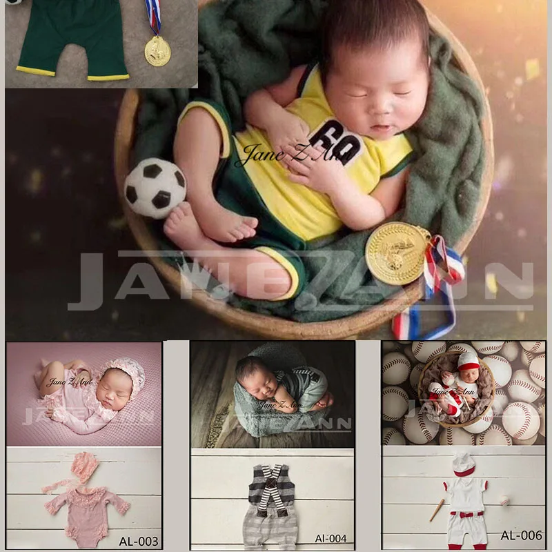 Best Jane Z Ann Photography props for newborn baby picture outfits football rugby baseball sports clothing studio photography clothes