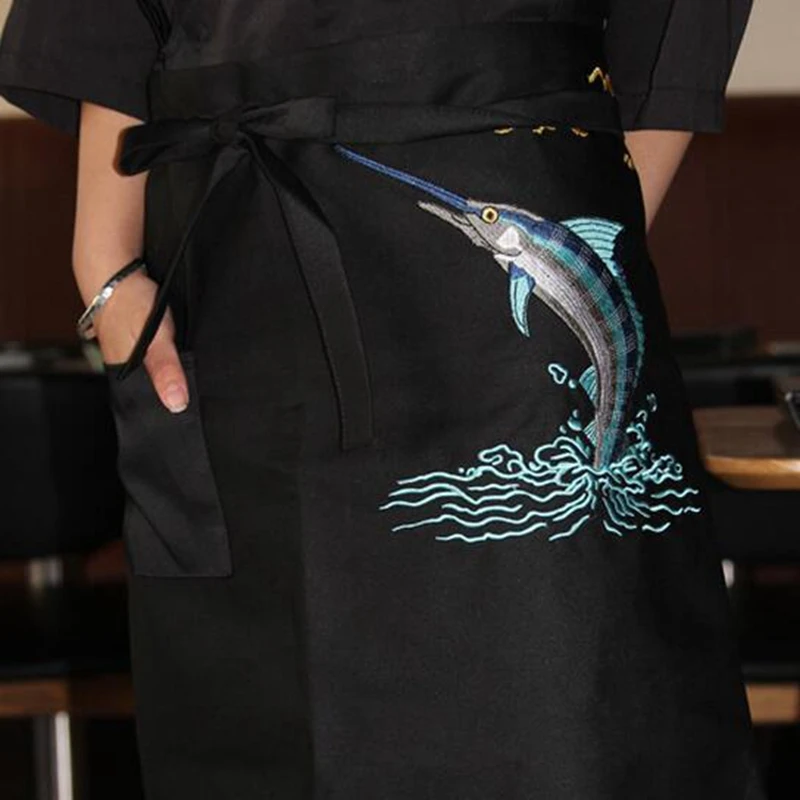 1 шт. шеф-повар суши практичный фартук для ресторана японской кухни бар взрослая работа форма Высокое качество талии вышивка унисекс DAJ9292
