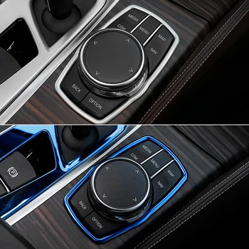 

1PCS Aluminium Alloy Multi media Rotating Button Ring Frame Cover Trim For BMW 7 Series G11/G12 16-18/6 Series GT G32 17-18