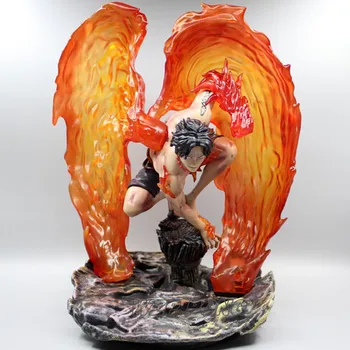 

35CM One Piece Portgas D Ace Flame battle ver Dolls Toys PVC Action Figure Collectible Model Toy Gift