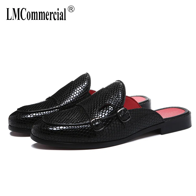 

Summer men fashion leisure sandals Half slippers fender summer men leather slippers casual Shoes beach outdoor anti-skid
