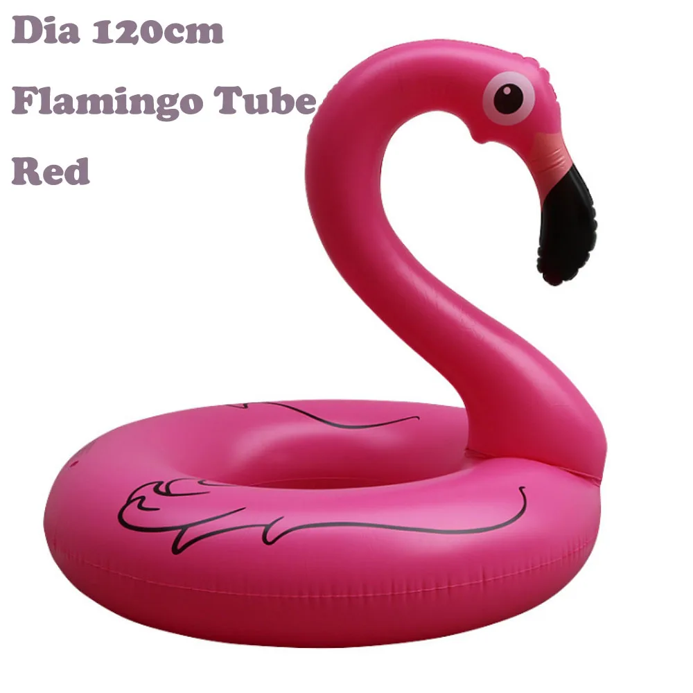 120cm Adult Flamingo Pool Floats Inflatable circle Flamingo Swimming Ring Buoy Giant Float Mattress Rubber Rings Pool Toys