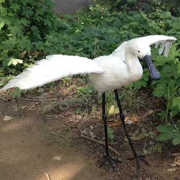 

big simulation wings Egrets model foam & furs white Egrets gift about 80x63cm 1714